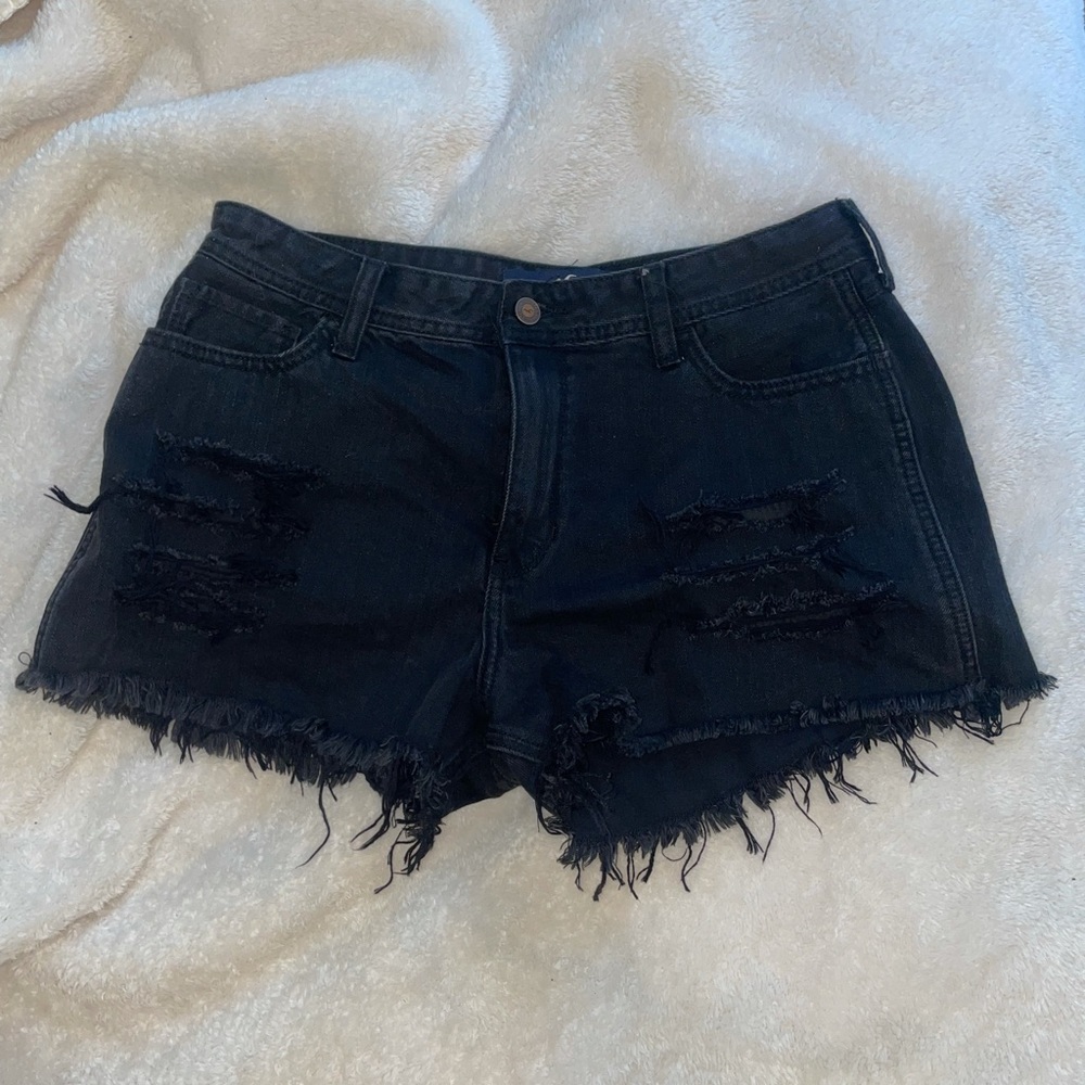 Hollister distressed jean shorts